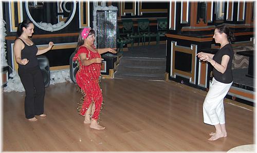 Fatima and Habiba dance with Khairiyya